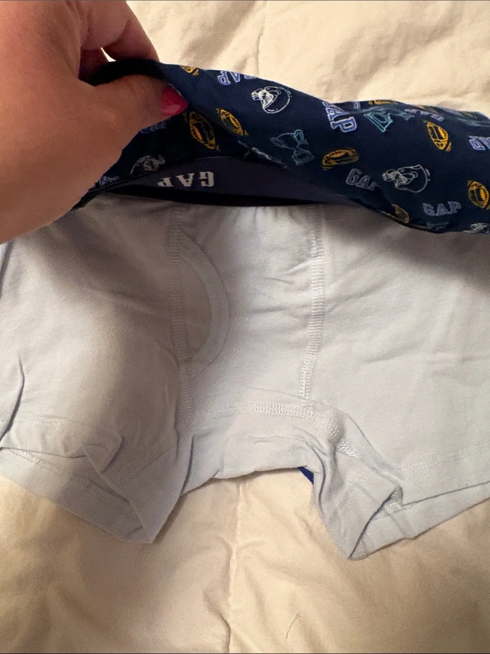 GAP Navy Boys' Football Print Boxer Briefs - 3 Pack